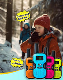 Walkie Talkies for Kids Long Range - 4 Pack Kid Walkie Talkies with Replaceable Shell Backlit LCD Flashlight 3 Miles Range - Gifts and Toys for 5-7 Year Old Boys and Girls by TinyTreasures Baby Boutique