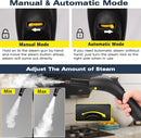 Steam Cleaner, Multipurpose Powerful Steamer with 21 Accessories, 248°F High-Temperature Steam for Floors, Grout, Tiles, Carpet, Cars - Portable 1.08L Tank, Child Lock, Chemical-Free Cleaning (Yellow) by TinyTreasures Baby Boutique