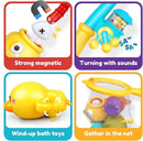 Baby Bath Toys for Kids Ages 1-3, Magnetic Fishing Games with Floating Bathtub Wind-Up Toys & Fishing Net, Fishing Rod Water Pool Toys for Toddlers 1-3 by TinyTreasures Baby Boutique