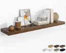 RICHFOCUS 55Inch Floating Shelves for Wall 1 Pack Shelves for Bedroom|Kitchen|Bathroom Wall Mounted Rustic Wood Floating Shelf with Invisible Brackets for Books|Storage|Decor, Rustic Brown by CozyNest Decor