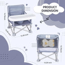 Portable Booster Seat, Toddler Baby Seat with Tray for Dining Table Compact Floor Chair for Camping Lawn Beach Babies Travel 6-36 Months by TinyTreasures Baby Boutique