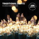100LIGHTS WARM WHITE Extra-Bright With End Connectors Christmas Decorative Lights 5.98m UL Certified Mini String Light Set Waterproof for Home Garden Holiday Christmas Tree Party Patio Wedding by CozyNest Decor
