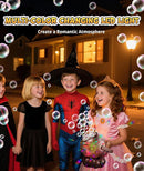 Halloween Bubble Machine - Bubble Maker for Kids with Colorful LED Light, Make Larger Bubbles, USB-C Rechargeable, 600ml Capacity - Bubble Toys Gifts Ages 3+ for Boys, Girls, Outdoor, Birthday, Party by TinyTreasures Baby Boutique