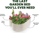 Galvanized Raised Garden Beds Outdoor // Planter Raised Beds for Gardening, Vegetables, Flowers // Large Metal Garden Box (White) // Tool-Free Assembly by GreenHaven Gardens