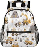 Toddler Backpack for Boys Girls - 12 Inch Cartoon Excavator Kids Backpack Preschool Kindergarten Backpack Lightweight Waterproof Schoolbag Book Bag for School by TinyTreasures Baby Boutique