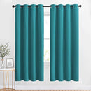 NICETOWN Blackout Peacock Teal Curtains & Drapes for Bedroom - Grommet Top Thermal Insulated Room Darkening Energy Saving Privacy Drapes for Night Shift, 2 Panels, W52 x L63 by TinyTreasures Baby Boutique