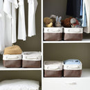 Small Storage Baskets for Shelves,Fabric Storage Baskets for Closet,Rectangular Collapsible Baskets for organizing Clothes,Books,Gifts by TinyTreasures Baby Boutique