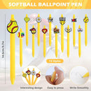 LiYiQ 72 Pcs Softball Party Favors Softball Team Gifts Softball Goodie Bags Stuffers Softball Ballpoint Pens Bookmark Card and Silicone Bracelet by TinyTreasures Baby Boutique