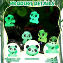 70Pcs Luminous Mini Resin Pandas, Tiny Resin Panda Figurines Miniature Resin Animals Figurines Glow in The Dark Mini Panda Figurines Bulk for Garden Landscape DIY Ornament Cake Topper Decor by GreenHaven Gardens