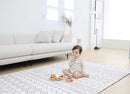 Baby Care Play Mat (Medium, Nordic Trails - Tribal) 73’’ x 49’’ Original One-Piece Reversible Rollable Waterproof Firm PVC Play Mat for Infants, Babies, Toddler, and Kids by TinyTreasures Baby Boutique