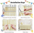 Horbaunal 2 Pack Crib Skirt & Crib Bed Sheet Set, Cream Crib Bed Skirt 28" x 52" with 14" Drop Dust Ruffle, Soft Microfiber Toddler Bedskirt Nursery Bedding Skirt for Baby Girls and Boys by TinyTreasures Baby Boutique