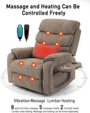 Large Power Lift Chairs Recliners for Elderly with Heated and Massage, Upgraded Dual Motor Lay Flat Recliners, 25in Extra Wide Seat, Folding Tablet, Side Pocket by CozyNest Decor