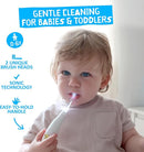 Jack N' Jill Kids Tickle Tooth Sonic Electric Toothbrush and Replacement Head, LED Brush Head with Light Timer and 30 Second Pulse Reminder, Extra Soft Bristles Suitable from 0-6 Years by TinyTreasures Baby Boutique