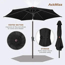7.5" Outdoor Patio Umbrella - Table Umbrella Waterprool UV Protection, Sombrillas de Patio with Push Button Tilt&Crank, Sun Umbrella for Pool, Porch, Garden, Deck, Backyard(Black) by GreenHaven Gardens
