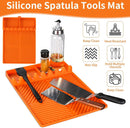 Griddle Mat Barbeque Grill Accessories Tools for Blackstone, Side Shelf Mat Grill Pad for Outdoor Grill Kitchen Counter Spatula Silicone Mat with Drip Pad for Kitchen, Cooking, Countertop (Orange) by GreenHaven Gardens