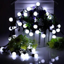 Globe Ball Fairy Lights, 50 LEDs 23ft/7M Solar Led Globe String Lights Waterproof with Two Lighting Modes for Garden Outdoor Party Christmas Decoration (Cold White) by GreenHaven Gardens