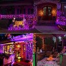 Brizled Orange & Purple Halloween Lights, 33ft 100 LED Halloween Lights 5mm Wide Angle String Light, 120V UL Certified Connectable Mini Purple Light Outdoor for Party Home Tree Decoration, Black Wire by TinyTreasures Baby Boutique