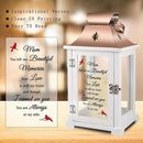 Memorial Lantern, Sympathy Gifts for Loss of Mom/Loved One, Bereavement Gifts, in Memory Loved One Lantern,Celebration Life, Funeral Lantern,Mom You Left me Beautiful Memories by CozyNest Decor