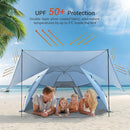 Elegear Beach Tent with Canopy, 1-Second Setup Pop Up Sun Shelter Shade, UPF 50+ UV Protection Silver-Coated Lightweight Portable Beach Cabana by TinyTreasures Baby Boutique