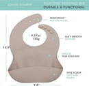 Loulou Lollipop Soft, Waterproof Silicone Feeding Bib by TinyTreasures Baby Boutique