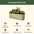 Vego garden 32" Extra Tall Raised Garden Bed Kits, 10 in 1 Modular Raised Planter Box for Vegetables Flowers Fruits Oval Metal Raised Garden Bed- Olive Green by CozyNest Decor