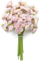 Floroom Ranunculus Artificial Flowers 18 Pcs Lilac Faux Silk Mini Ranunculus Bulk Fake Wedding Filler Flowers for DIY Bouquets, Centerpieces, Bridal Shower Decorations & Arrangements by CozyNest Decor