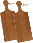 AIDEA Wood Cutting Board with Handle, Cheese Board Chartuterie Board for Kitchen, Party 17" LenghtX6"Height (2 Pack) by CozyNest Decor