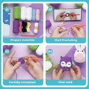 RoseFlower Crochet Kit for Beginners, Easy Crochets Starter Kits with Step-by-Step Video Tutorials, DIY Craft Knitting Crochet Animals Set for Kids Adult - 3 Pack Frog Owl Rabbit by TinyTreasures Baby Boutique