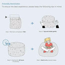MAXYOYO Bean Bag Chair Bed for Kids, Convertible Bean Bag from Lazy Chair to Floor Bed, Fresh Cloud Design Cover, Stuffed Floor Sofa Couch for Boys and Girls, High-Density Foam Filling, Blue by CozyNest Decor
