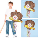 WERNNSAI Baseball Piñata - Baseball Piñata Bundle with Blindfold and Bat Sports Birthday Party Decorations for Boys Kids Pull String Baseball Gloves Piñata Family Games Baseball Party Supplies by TinyTreasures Baby Boutique