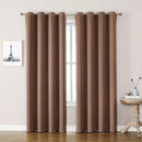 ChrisDowa Grommet Room Darkening Curtains for Bedroom and Living Room - 2 Panels Set Thermal Insulated Blackout Curtains (Cappuccino, 52W x 95L) by CozyNest Decor