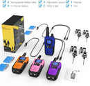Walkie Talkies Rechargeable for Adults Long Range with NOAA Weather Alert, Multi-Purpose 2 Way Radios 4 Pack for Team Work Seniors Care Kids Adventure Family Camping Hiking Skiing Cruise by TinyTreasures Baby Boutique