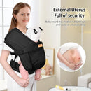 Baby Wraps Carrier Sling, Baby Carrier for Newborns and Toddlers,Skin-Friendly and Soft Front Baby Carrier Wrap Perfect Baby Gifts (Black, Mesh) by TinyTreasures Baby Boutique
