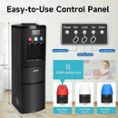 ICEPURE Water Dispenser with Ice Maker, 3-in-1 Hot and Cold Water Cooler with Built-in Bullet Ice Maker Machine, 26.5lbs/24H, Top Loading for 3-5 Gallon Bottle, Child Safety Lock, Black by CozyNest Decor