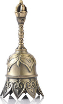 Super Loud Brass Hand Call Bell for Ringing at Wedding, Lotus Hand Bells for Seniors Bedside, Teacher Classroom Bell Dinner Bell Tibetan Bells Meditation Bell, Gift for Bedridden Mom(Bronze) by TinyTreasures Baby Boutique