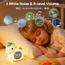 Alarm Clock for Kids with Night Light, Sleep Training Clock Time to Wake Clock, Rechargeable Silicone Light for Bedroom, Perfect Sleep Companion for Boys Girls, Blue Pony by TinyTreasures Baby Boutique