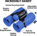 Binoculars for Kids for Toddler - for Little Boys and Girls – Extensive Set Incl. Magnifying Glass & Compass – Powerful Magnification 8X21 – 3 to 12 Year Old Kids by TinyTreasures Baby Boutique