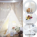 Teepee Tent for Kids-Portable Children Play Tent Indoor Outdoor (White) by TinyTreasures Baby Boutique