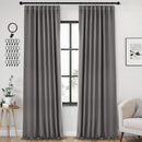 ANRODUO Back Tab Blackout Curtains for Bedroom Living Room, Rod Pocket Pinch Pleated Thermal Insulated Room Darkening Curtains 94 Inches Long 2 Panels, Grey, 42 x 94 Inch by TinyTreasures Baby Boutique