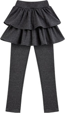 Girls School Uniform Pants Leggings with Skirts Stretch Warm Jegging 4-12 Years by TinyTreasures Baby Boutique