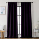 Simplebrand Ava BlackBerry Blackout Curtains for Bedroom 96 Inches Long 2 Panels, Solid Thermal Insulated, Energy Saving Nursery Window Treatment Curtains Blackout Drapes, W40 x L96 Inch, BlackBerry by TinyTreasures Baby Boutique