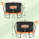 Trampoline 8FT 10FT 12FT 14FT 16FT, Recreational Trampolines with Enclosure Net and Ladder, Outdoor Anti-Rust Trampolines for Kids and Adults, ASTM Approved by TinyTreasures Baby Boutique