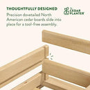 Greenes Fence Cedar Wood Planter Box with Rail Mount Brackets, 46" x 11" x 7" - Made in USA with North American Cedar by GreenHaven Gardens