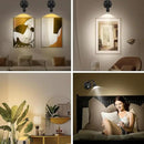Cordless Spotlight Battery Operated, LED Picture Light, Dimmable Accent Light with Remote, Indoor Stick on Display Lamp for Plant Tree Photo Dartboard Painting Artwork Portrait by CozyNest Decor