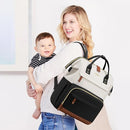 LOVEVOOK Diaper Bag Backpack, Baby Bag with Changing Station, Large Diaper Backpack for Mom Dads, Waterproof Mommy Bag for Boy and Girl, Travel Essential Baby Shower, Black-Beige by TinyTreasures Baby Boutique