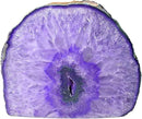 AMOYSTONE Purple Agate Rock Stone Candle Stand Cut Base 1.5-2.5 Lbs for Home Décor by CozyNest Decor