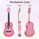 ADM Beginner Acoustic Classical Guitar 36 Inch Nylon Strings Wooden Guitar Bundle Kit for Kid Boy Girl Student Youth Guitarra Online Lessons with Gig Bag, Strap, Tuner, Strings, Picks, Pink by TinyTreasures Baby Boutique