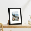 Vittanly 8x10 Picture Frames Set of 9, Shatter Resistant Plexiglass, Display 5x7 Pictures with Mat or 8x10 without Mat, Photo Frames for Wall or Tabletop, Engineered Wood, Black by CozyNest Decor