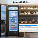 Commercial Beverage Refrigerator, 24 Inch Beverage Fridge, 15 Cu. Ft. Drink Fridge, Display Refrigerator Glass Door, Commercial Display Fridge with Customizable Light Box for Shops, Restaurants, Bars by CozyNest Decor