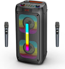 Karaoke Machine for Adults/Kids with 2 Wireless Microphones, Portable Bluetooth Speaker w/PA System for Singing by TinyTreasures Baby Boutique